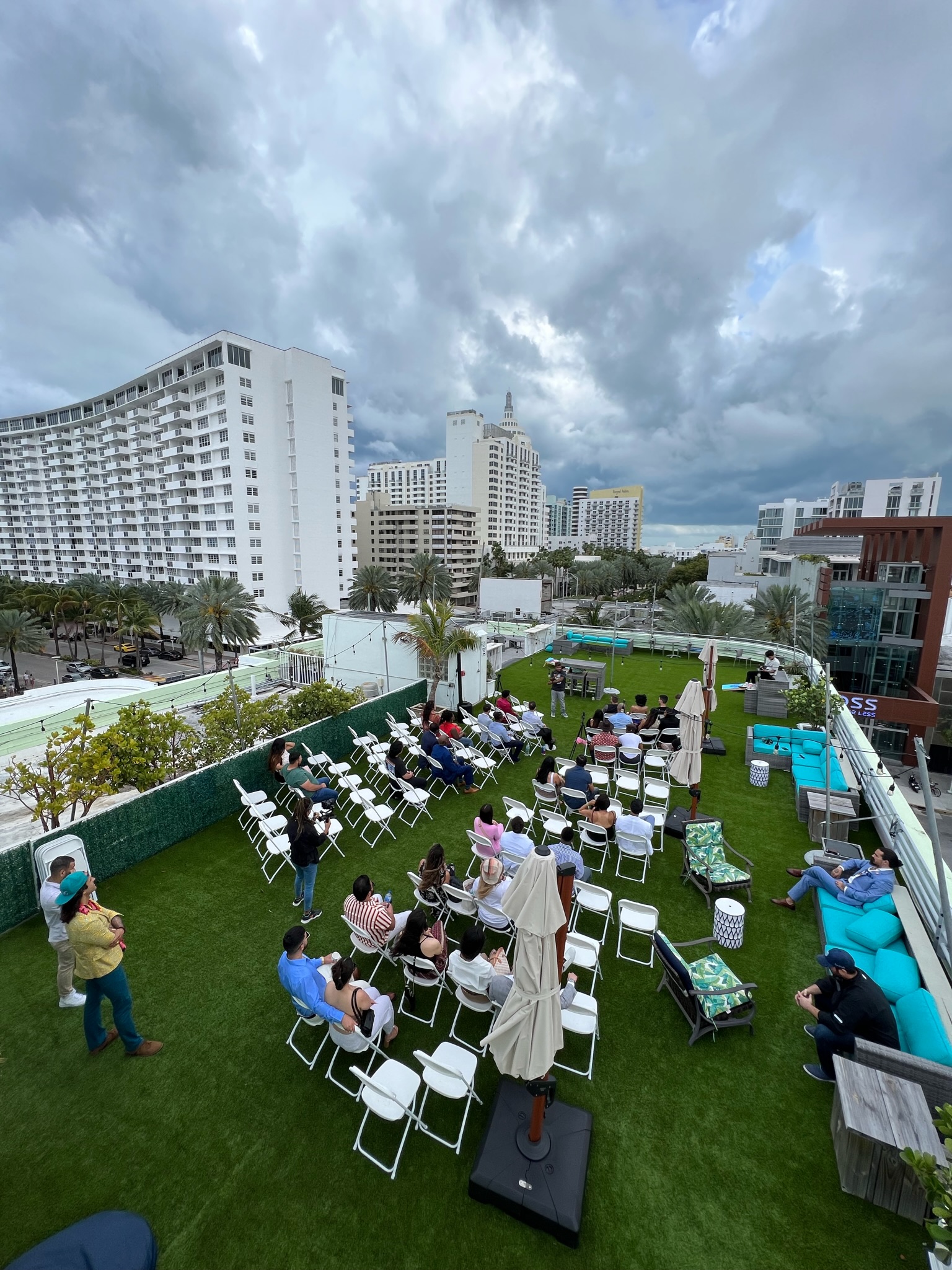 Parties and events venue for booking on top of a building in Miami Bech